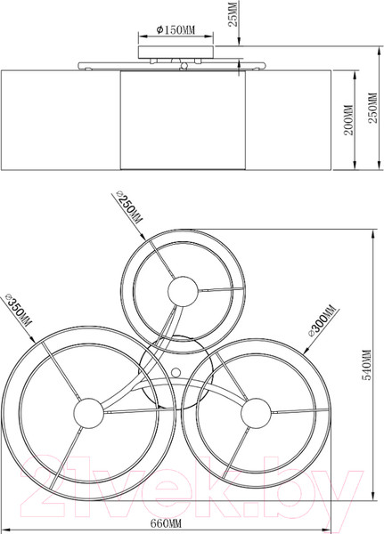 Изображение товара Потолочный светильник Moderli Room / V10623-3C