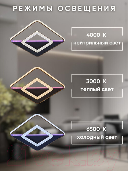 Изображение товара Потолочный светильник Aitin-Pro B8817B/460x460 (черный/золото PBP)