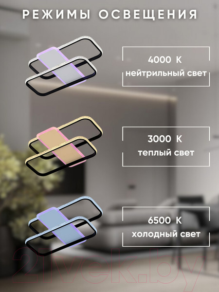 Изображение товара Потолочный светильник Aitin-Pro B8831/560x380 (белый/черный)