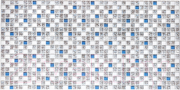 Изображение товара Панель ПВХ Grace Мозаика Коллаж голубой (960х480)