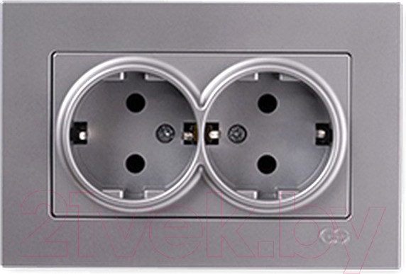 Изображение товара Розетка Gunsan Eqona 01401500-100150 (серебристый)