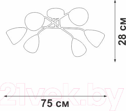 Изображение товара Люстра Vitaluce V4955-7/6PL