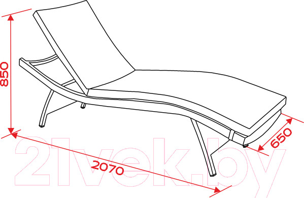 Изображение товара Шезлонг OUTDOOR Палермо OUT-0025 (светлый микс)