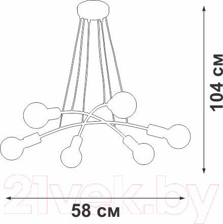 Изображение товара Люстра Vitaluce V4989-1/6S