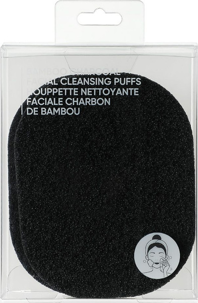 Изображение товара Мочалка для лица Miniso С бамбуковым углем / 8294 (2шт)