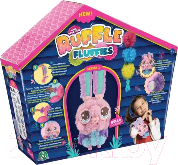 Изображение товара Набор для творчества Ruffle Fluffies Зайка Белла HUN1820