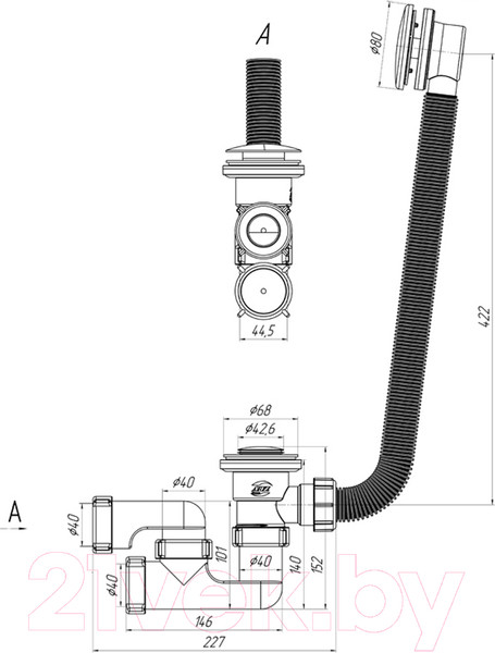 Изображение товара Сифон Cersanit Prime 64286