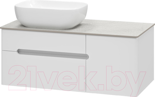 Изображение товара Тумба под умывальник Misty Роял 100 / П-Роя-01100-011П2Я (подвесная, белый)