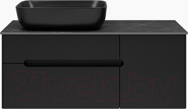 Изображение товара Тумба под умывальник Misty Роял 100 / П-Роя-01100-021П2Я (подвесная, черный)