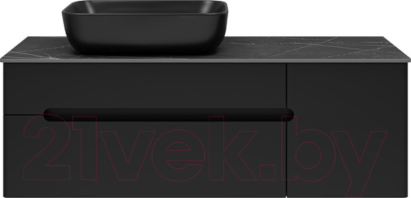 Изображение товара Тумба под умывальник Misty Роял 120 / П-Роя-01120-021П2Я (подвесная, черный)