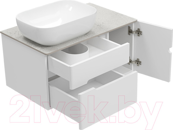 Изображение товара Тумба под умывальник Misty Роял 80 / П-Роя-01080-011П2Я (подвесная, белый)