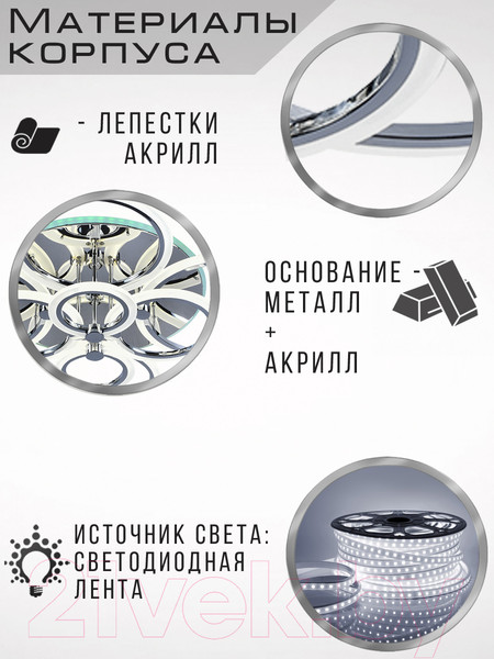 Изображение товара Потолочный светильник Aitin-Pro MX30075/8 (хром RGB)