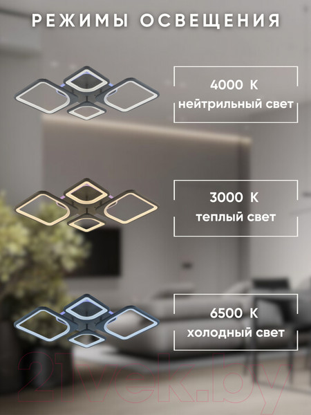 Изображение товара Люстра Aitin-Pro MX30015/2+2 (графит RGB)