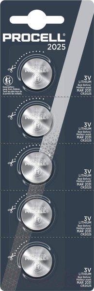 Изображение товара Комплект батареек Duracell Procell CR2025 (5шт)