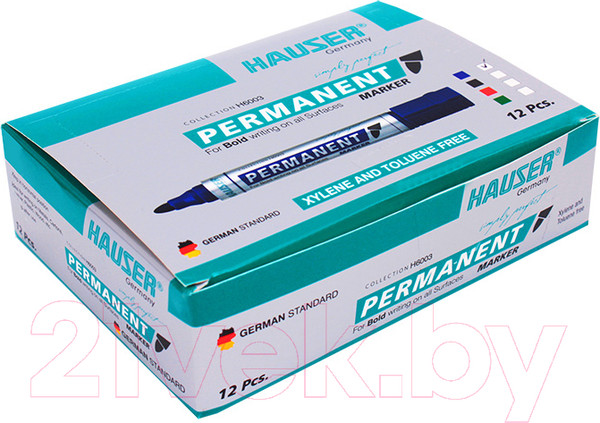 Изображение товара Набор маркеров HAUSER H6003 (12шт, синий)