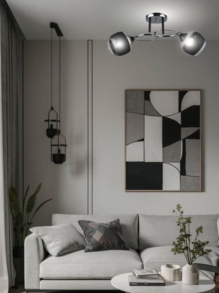 Изображение товара Потолочный светильник Aitin-Pro НПБ 02-2x60-101 / A3791/2 (хром/черный)