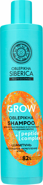 Изображение товара Шампунь для волос Natura Siberica Oblepikha Siberica Professional Пептидное укрепление и рост (400мл)