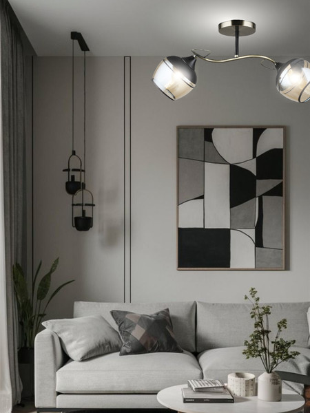 Изображение товара Потолочный светильник Aitin-Pro НПБ 02-2x60-101 / C1727/2 (бронза/черный)