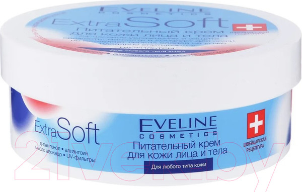 Изображение товара Крем для лица Eveline Cosmetics Extra Soft Питательный (200мл)