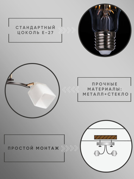 Изображение товара Потолочный светильник Aitin-Pro НПБ 02-2x60-101 / N5276/2 (кофе/золото)