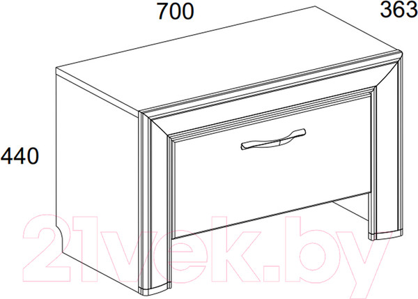 Изображение товара Тумба в прихожую Anrex Olivia 1S (вудлайн кремовый/дуб анкона)