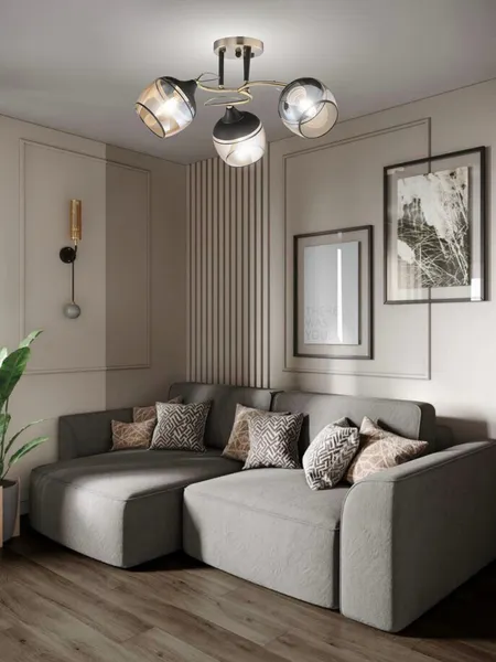 Изображение товара Потолочный светильник Aitin-Pro НПБ 02-3x60-101 / C1727/3 (бронза/черный)