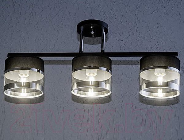 Изображение товара Потолочный светильник Aitin-Pro НПБ 02-3x40-101 / N5395/3 (черный/хром)