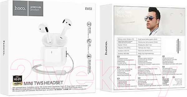 Изображение товара Беспроводные наушники Hoco EW53 TWS (белый)