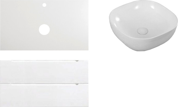 Изображение товара Тумба с умывальником BelBagno Etna 100 / ETNA100BL-KEPBO-1302-SET