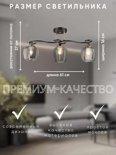 Изображение товара Люстра Aitin-Pro НПБ 02-3x60-101 / N4712/3