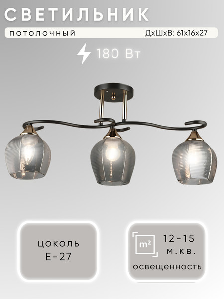 Изображение товара Люстра Aitin-Pro НПБ 02-3x60-101 / N4712/3