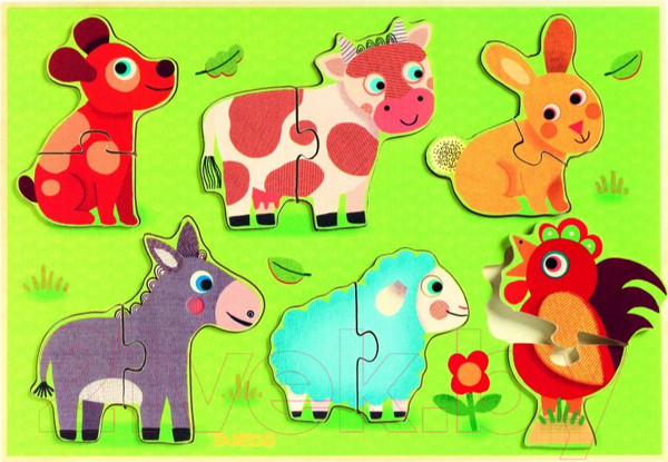Изображение товара Развивающая игра Djeco Животные на лугу / 01259