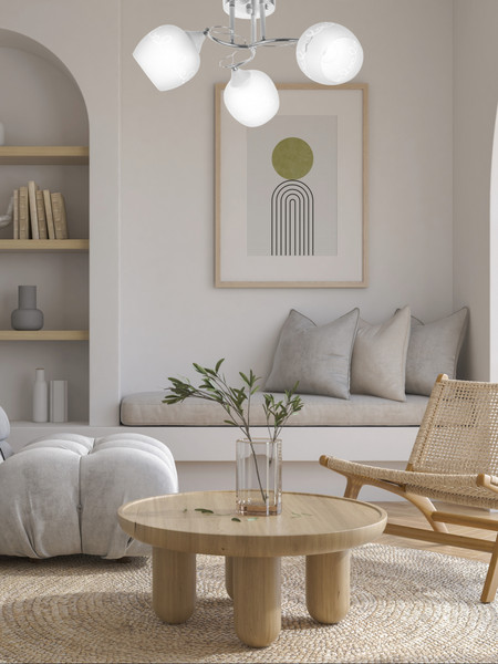 Изображение товара Люстра Aitin-Pro НПБ 02-3x60-101 / C1712/3 (белый/хром)