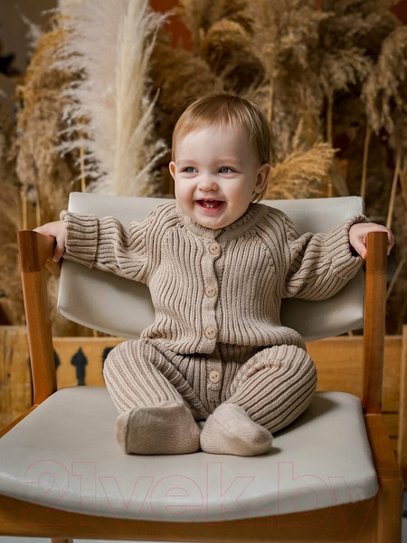 Изображение товара Комбинезон для малышей Amarobaby Pure Love Little / AB-OD23-PLL3/03-74 (бежевый, р.74)