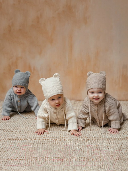 Изображение товара Комбинезон для малышей Amarobaby Pure Love Little / AB-OD23-PLL3/03-74 (бежевый, р.74)