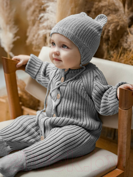 Изображение товара Комбинезон для малышей Amarobaby Pure Love Little / AB-OD23-PLL3/11-62 (серый, р.62)