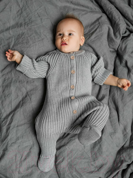 Изображение товара Комбинезон для малышей Amarobaby Pure Love Little / AB-OD23-PLL3/11-62 (серый, р.62)