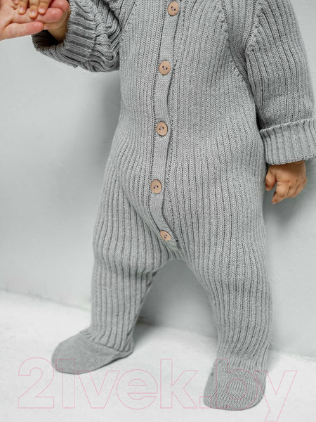 Изображение товара Комбинезон для малышей Amarobaby Pure Love Little / AB-OD23-PLL3/11-62 (серый, р.62)