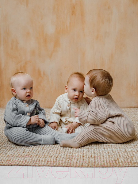 Изображение товара Комбинезон для малышей Amarobaby Pure Love Little / AB-OD23-PLL3/11-62 (серый, р.62)
