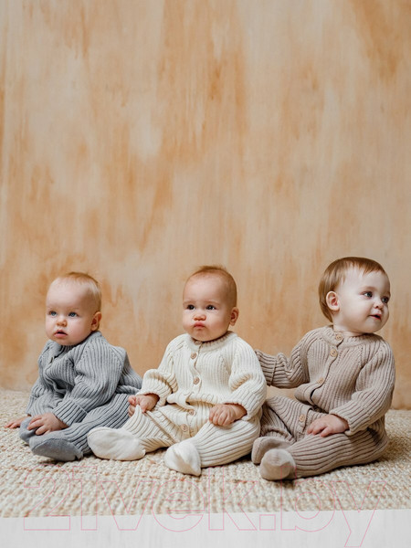 Изображение товара Комбинезон для малышей Amarobaby Pure Love Little / AB-OD23-PLL3/11-62 (серый, р.62)