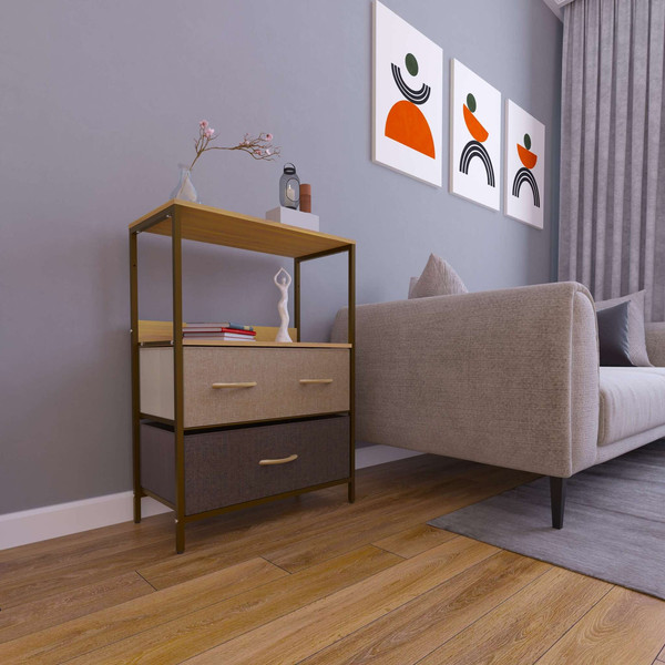 Изображение товара Комод Импэкс Leset Локи 3 ящика (коричневый)