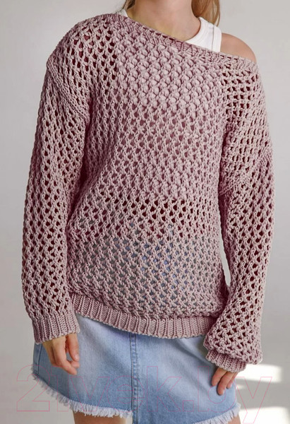 Изображение товара Джемпер детский Amarobaby Knit Trend / AB-OD21-KNITT2602/27-140 (пудровый, р.140)