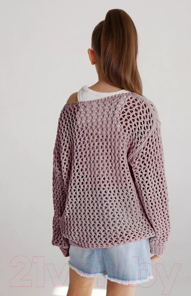 Изображение товара Джемпер детский Amarobaby Knit Trend / AB-OD21-KNITT2602/27-140 (пудровый, р.140)