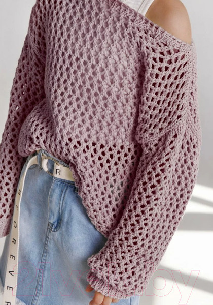 Изображение товара Джемпер детский Amarobaby Knit Trend / AB-OD21-KNITT2602/27-140 (пудровый, р.140)