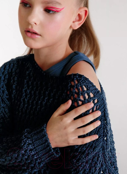 Изображение товара Джемпер детский Amarobaby Knit Trend / AB-OD21-KNITT2602/20-128 (синий, р.128)