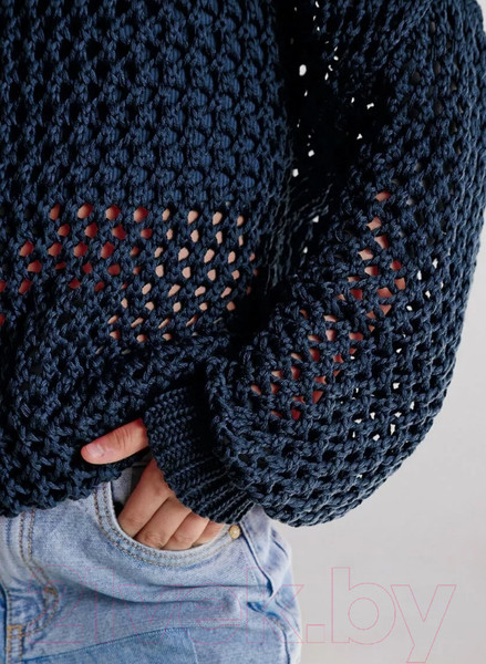 Изображение товара Джемпер детский Amarobaby Knit Trend / AB-OD21-KNITT2602/20-128 (синий, р.128)