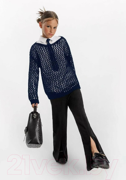Изображение товара Джемпер детский Amarobaby Knit Trend / AB-OD21-KNITT2602/20-146 (синий, р.146)