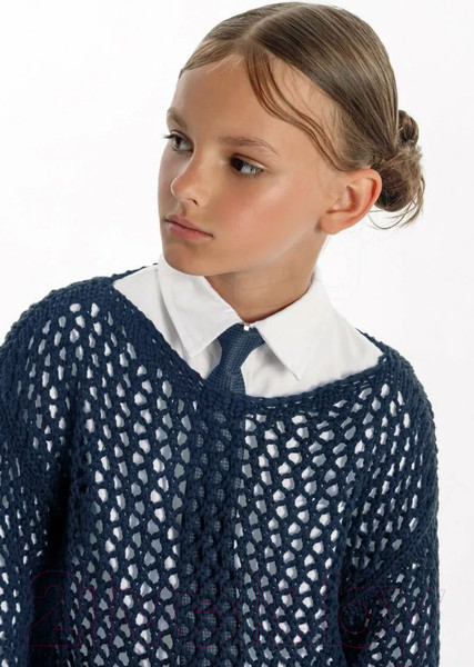 Изображение товара Джемпер детский Amarobaby Knit Trend / AB-OD21-KNITT2602/20-146 (синий, р.146)