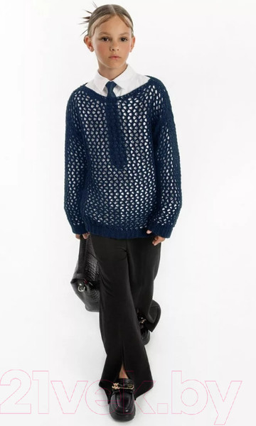Изображение товара Джемпер детский Amarobaby Knit Trend / AB-OD21-KNITT2602/20-146 (синий, р.146)