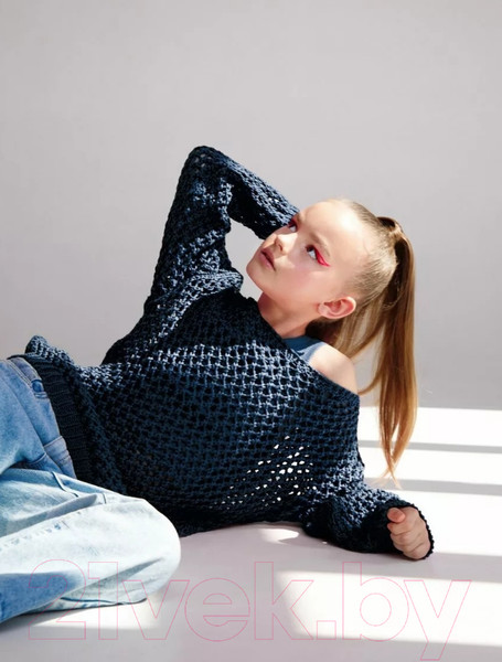 Изображение товара Джемпер детский Amarobaby Knit Trend / AB-OD21-KNITT2602/20-146 (синий, р.146)
